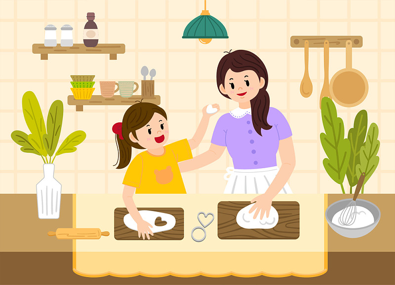 日本妈妈厨房与亲子互动