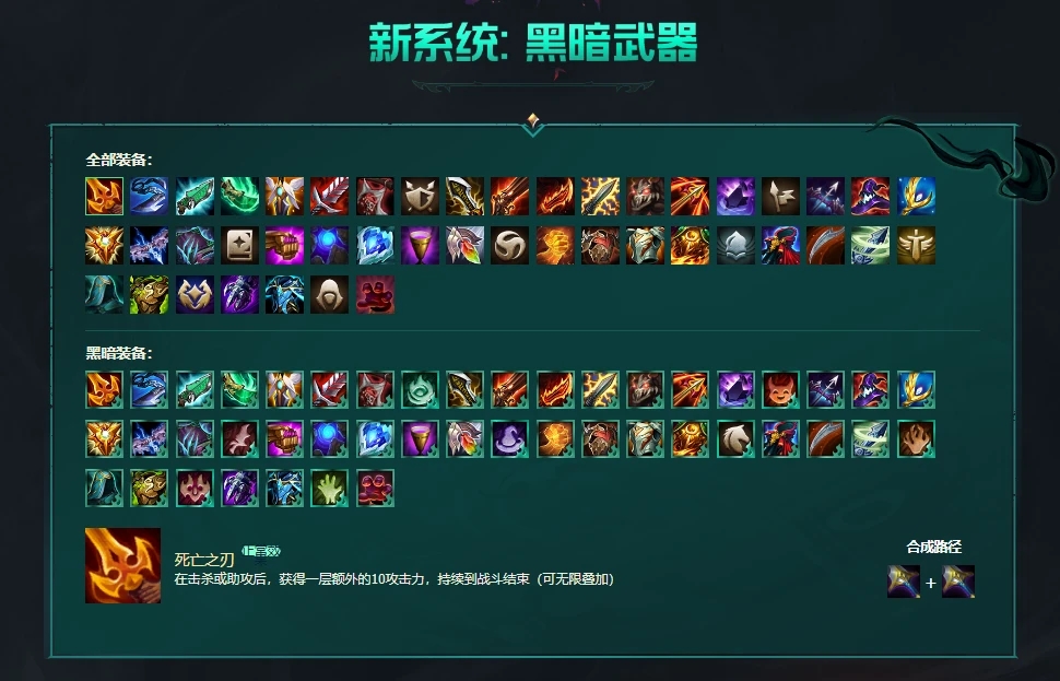 云顶之弈装备合成图云顶之弈装备合成图详解