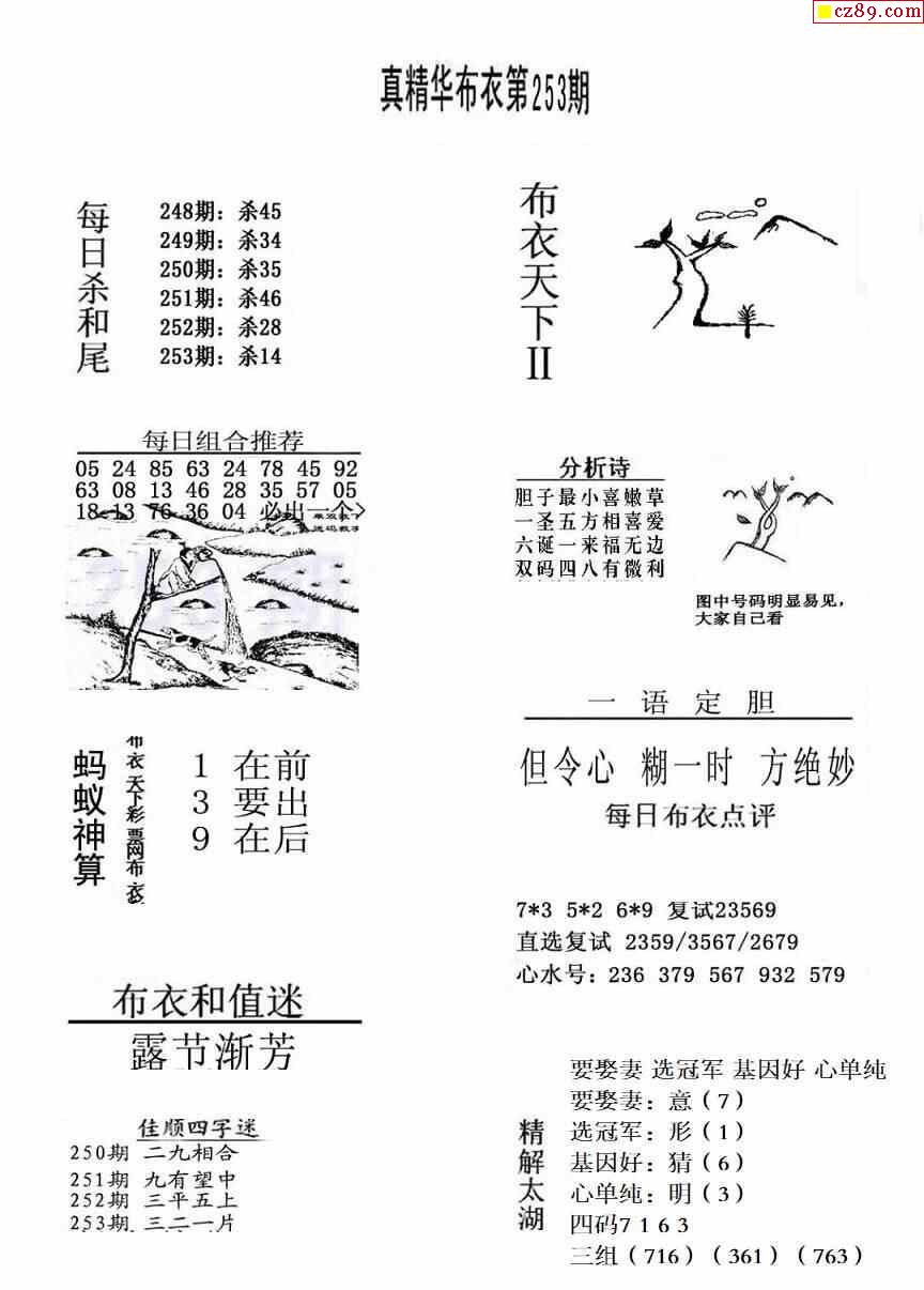 真精华布衣天下正版今天推荐号码3D太湖打黑版真精华布衣天下正版今日推荐-第2张图片