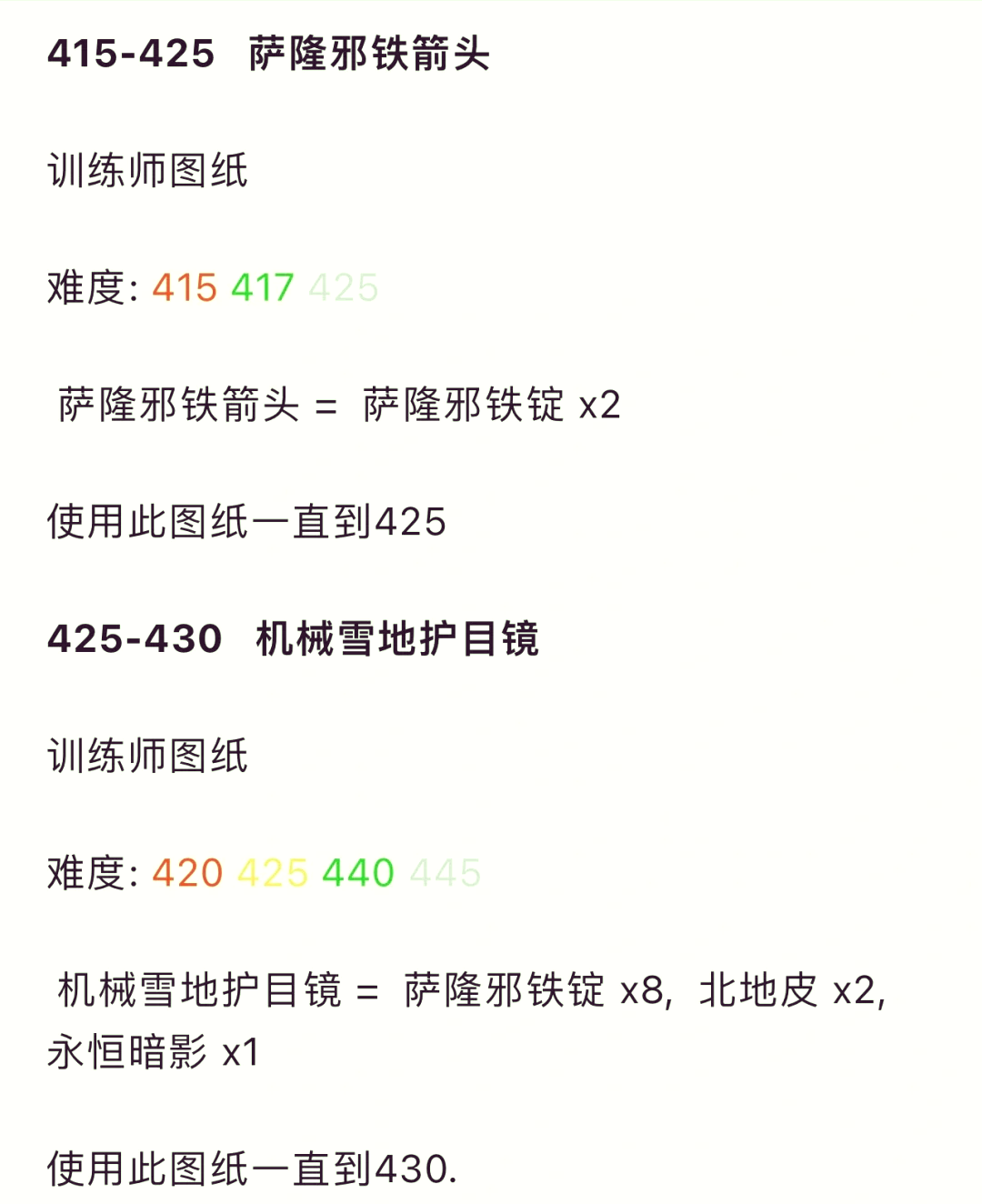 魔兽世界烹饪配方魔兽世界烹饪配方大全-第1张图片