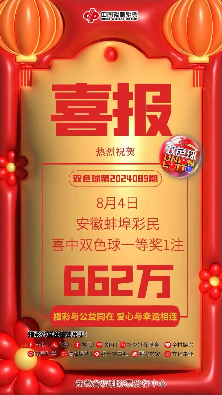 中国福利彩票双色球中国福利彩，多彩生活，温暖人心-第1张图片